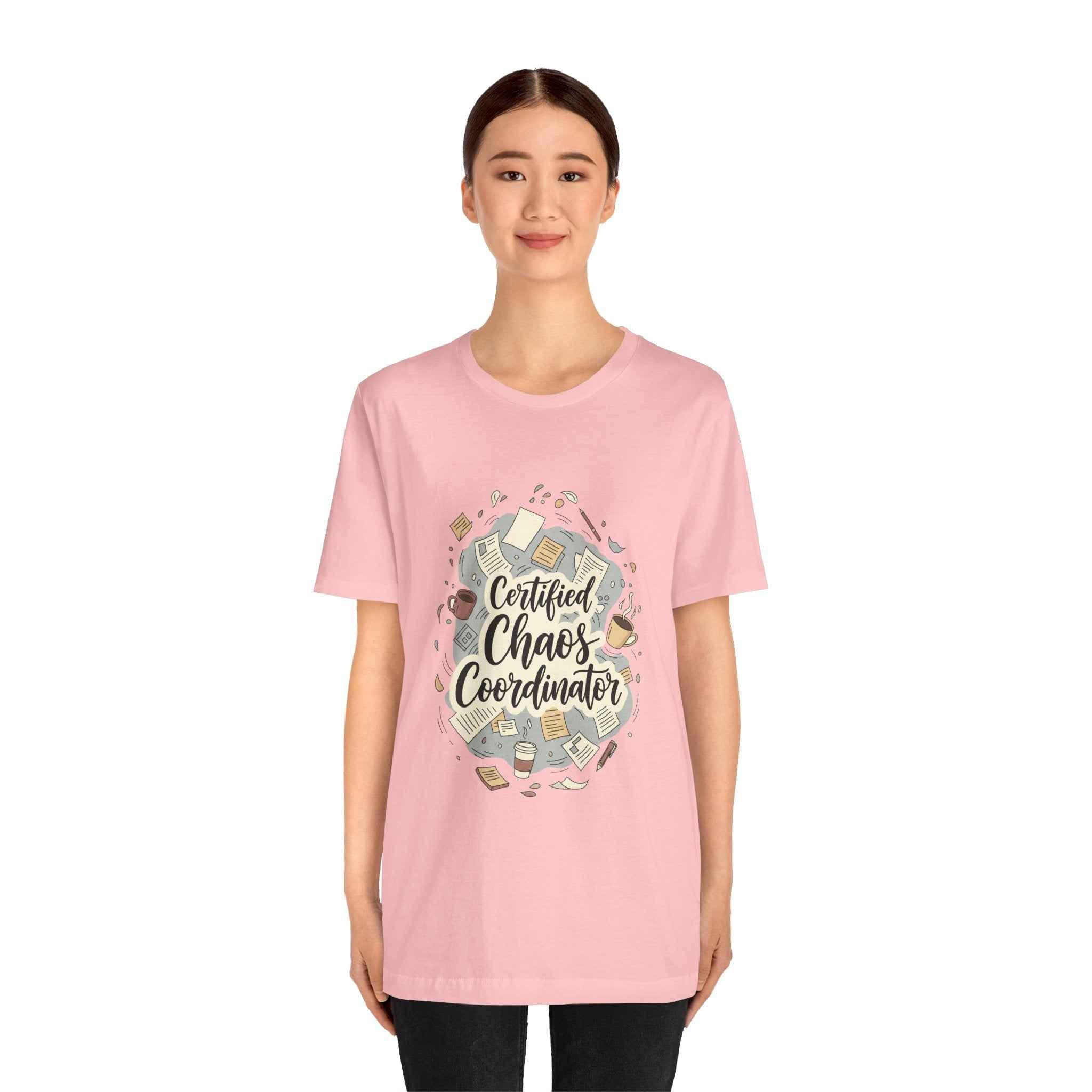 Certified Chaos Coordinator T-Shirt - Funny Mom Teacher Gift | Organized Chaos Tee for Stress-Free Life - Atlas Briefly