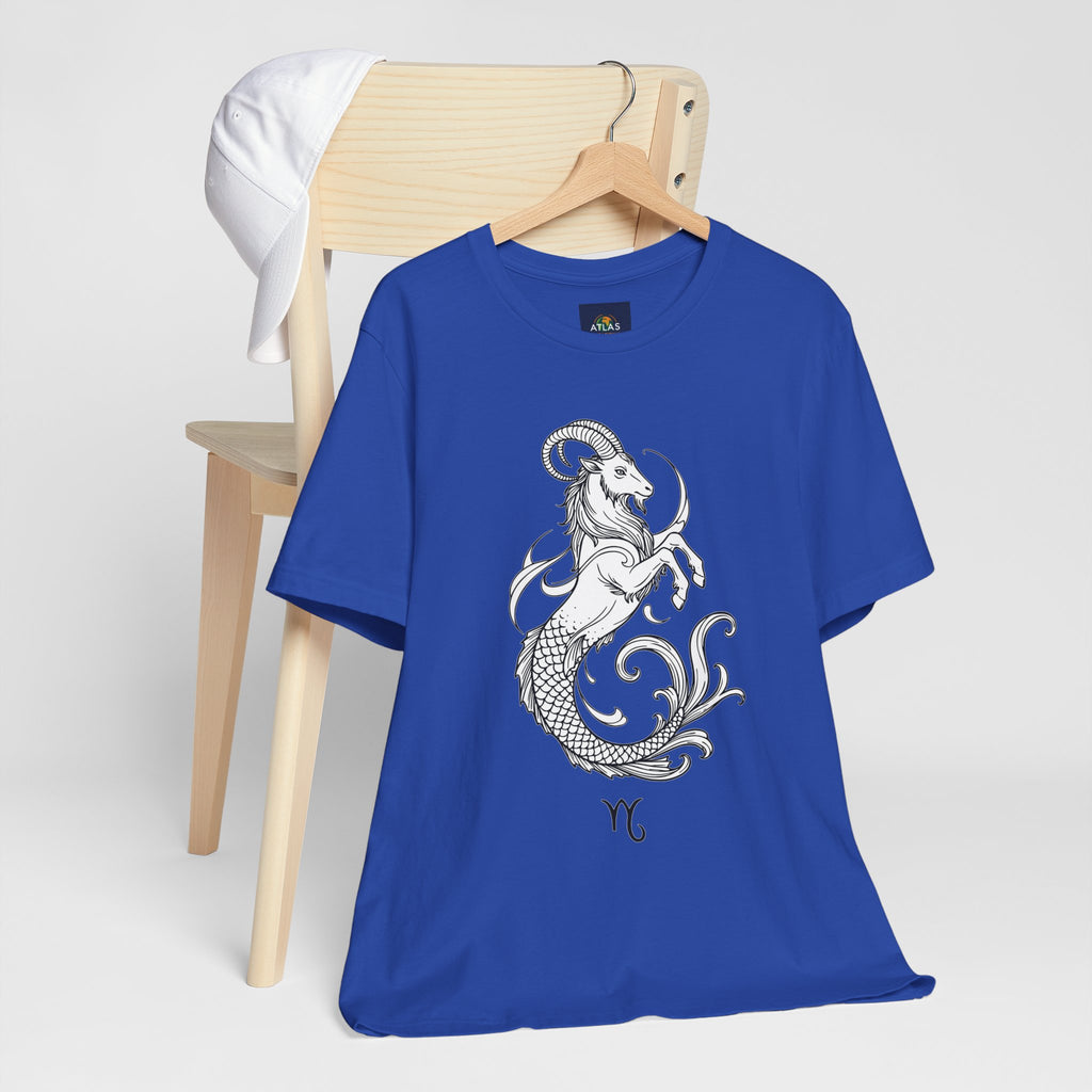 Capricorn Zodiac Tee - Unisex Minimalist Horoscope Shirt in Black and White