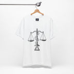 Libra Zodiac Tee - Stylish Unisex Minimalist Black and White Design