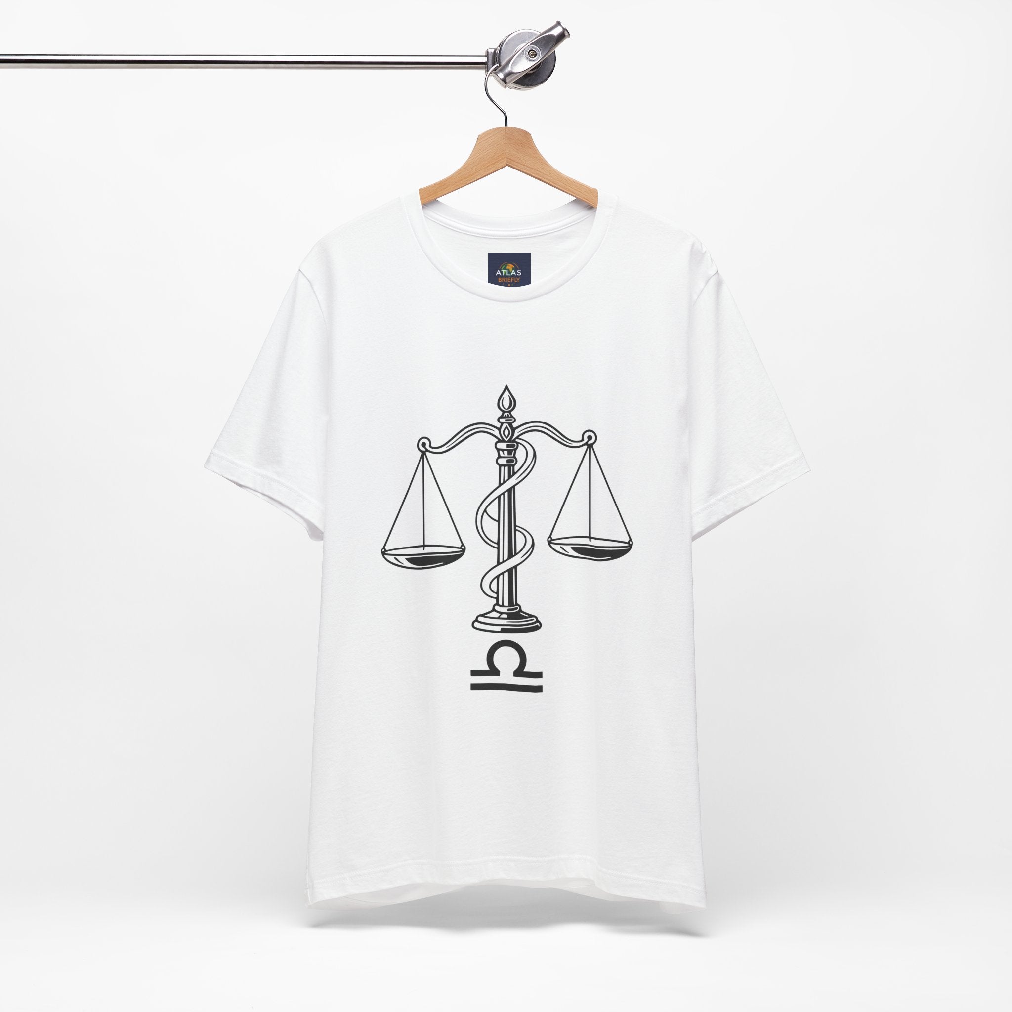 Libra Zodiac Tee - Stylish Unisex Minimalist Black and White Design