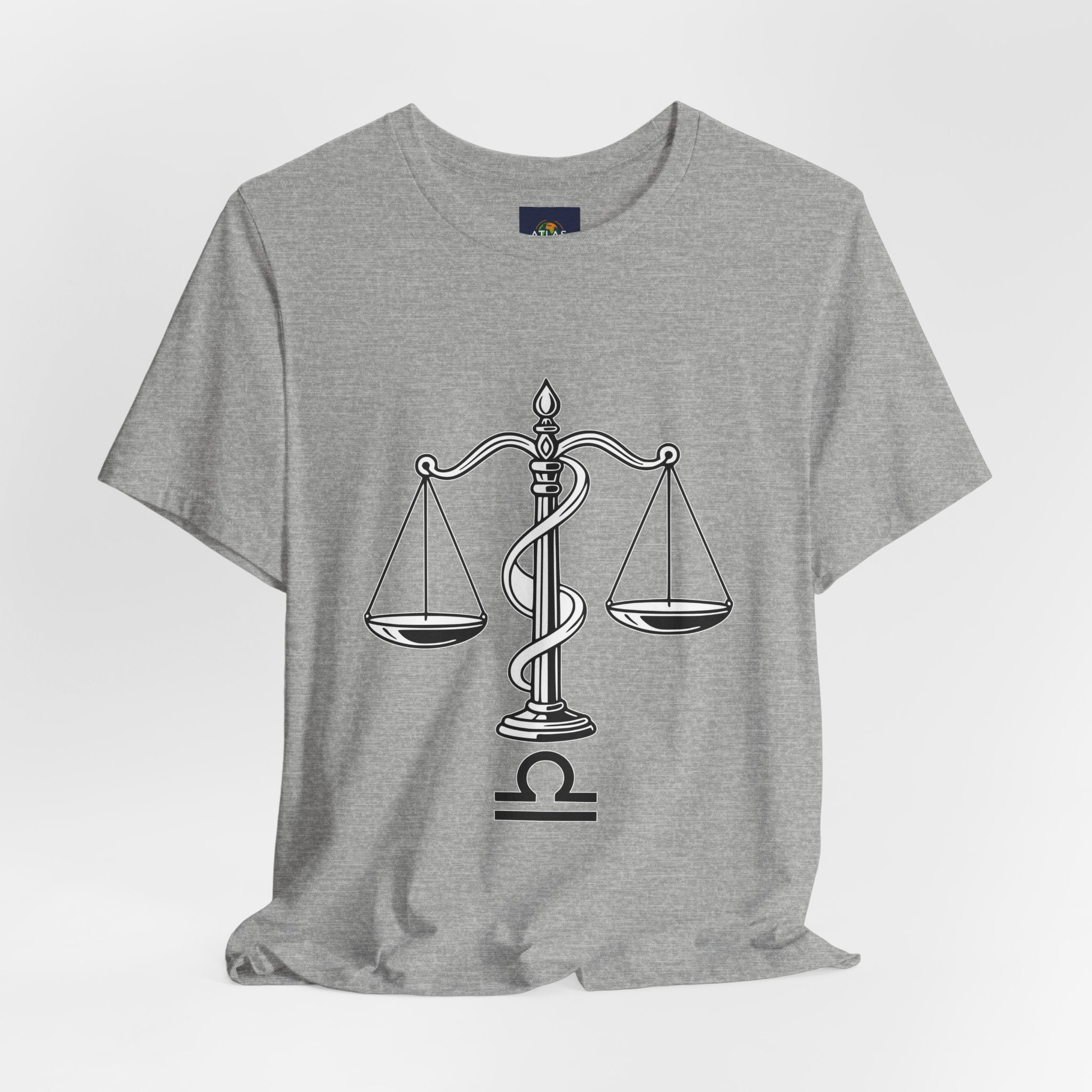 Libra Zodiac Tee - Stylish Unisex Minimalist Black and White Design