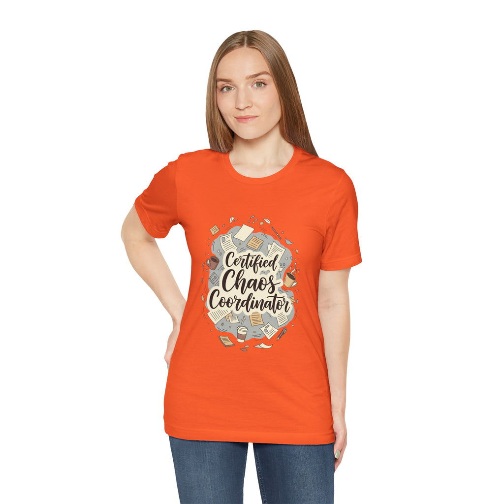Certified Chaos Coordinator T-Shirt - Funny Mom Teacher Gift | Organized Chaos Tee - Atlas Briefly