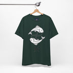 Pisces Zodiac T-shirt - Minimalist Black and White Unisex Tee