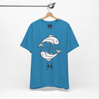 Pisces Zodiac T-shirt - Minimalist Black and White Unisex Tee