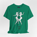 Gemini Zodiac Tee - Minimalistic Black and White Unisex Design