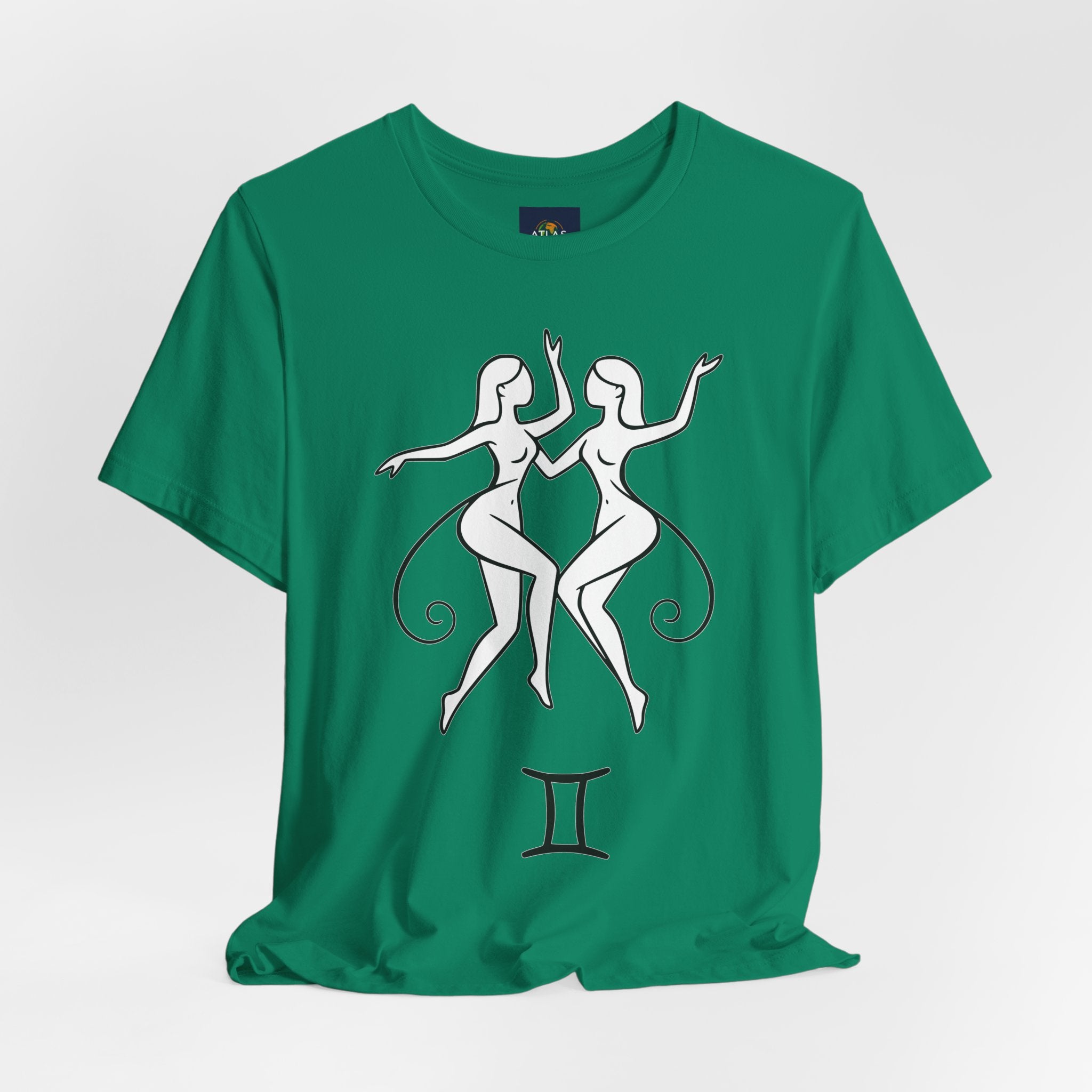 Gemini Zodiac Tee - Minimalistic Black and White Unisex Design