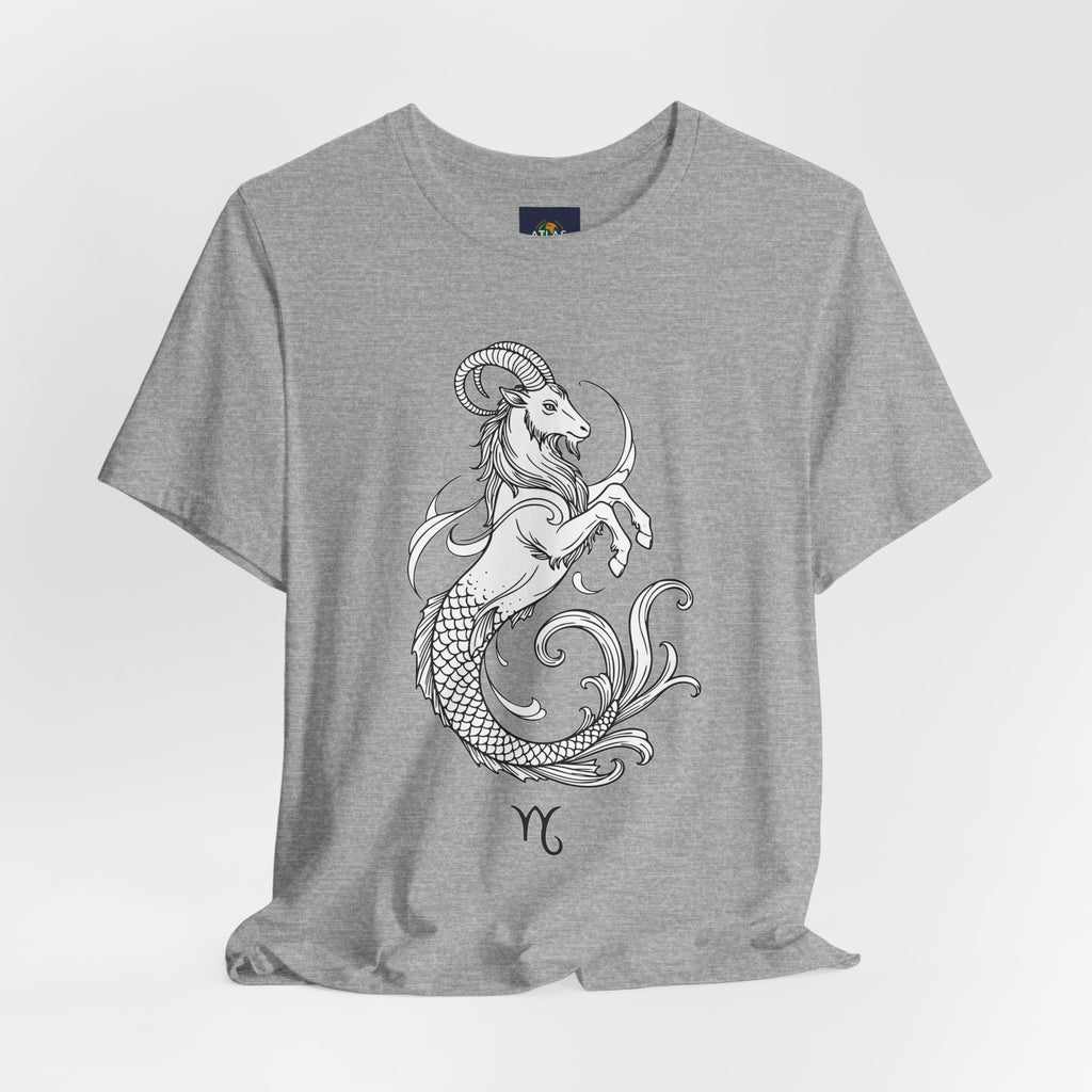 Capricorn Zodiac Tee - Unisex Minimalist Horoscope Shirt in Black and White