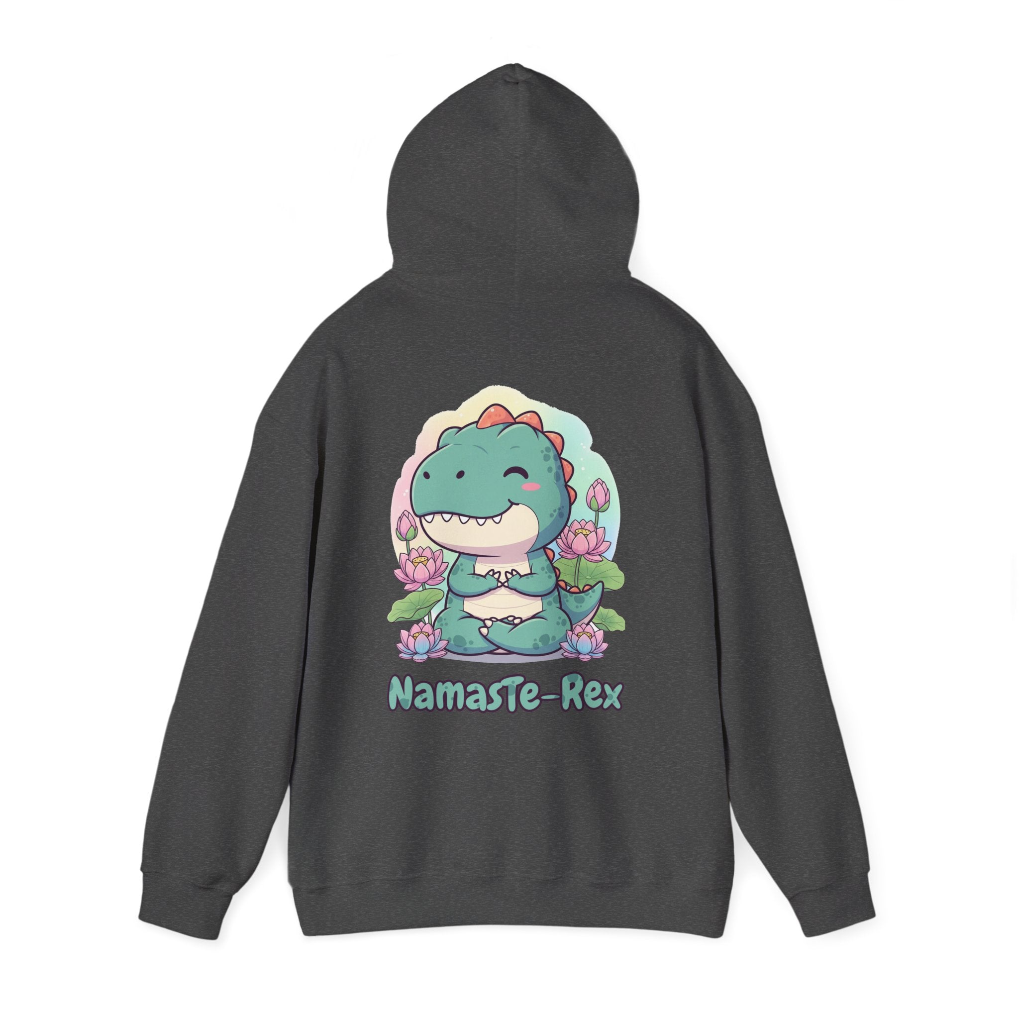 NamasTe-Rex Meditating Dinosaur Hoodie - Funny Yoga Sweatshirt | Zen T-Rex Gift - Atlas Briefly