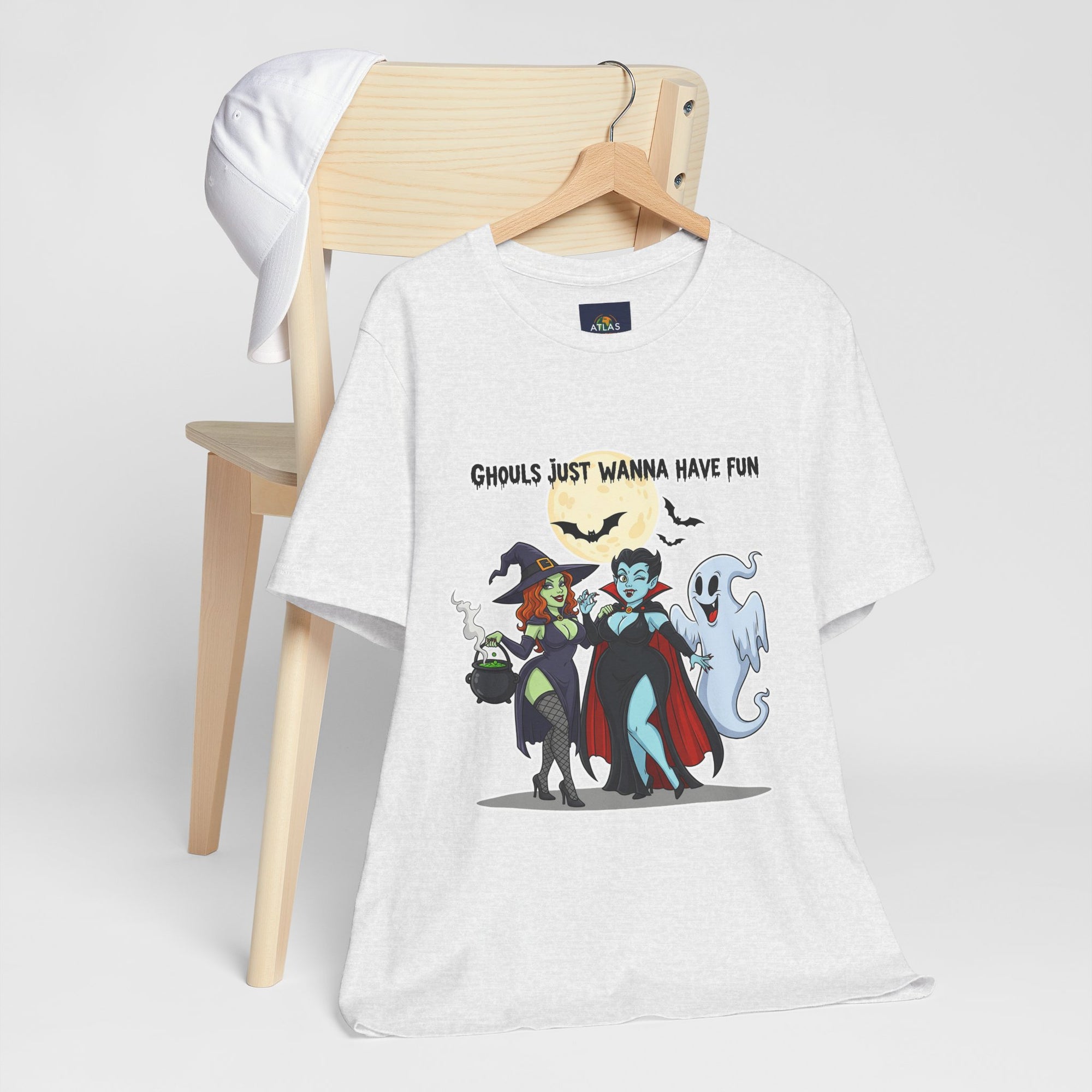 Ghouls Just Wanna Have Fun Halloween T-Shirt - Cute Witch Vampire Ghost Tee | Halloween Character Shirt - Atlas Briefly