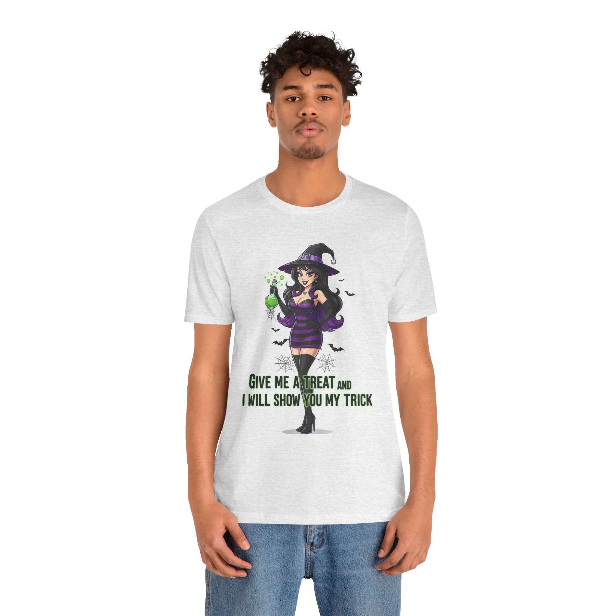 Sexy Witch Halloween T-Shirt - Flirty Witch Costume Tee for Trick or Treat - Atlas Briefly