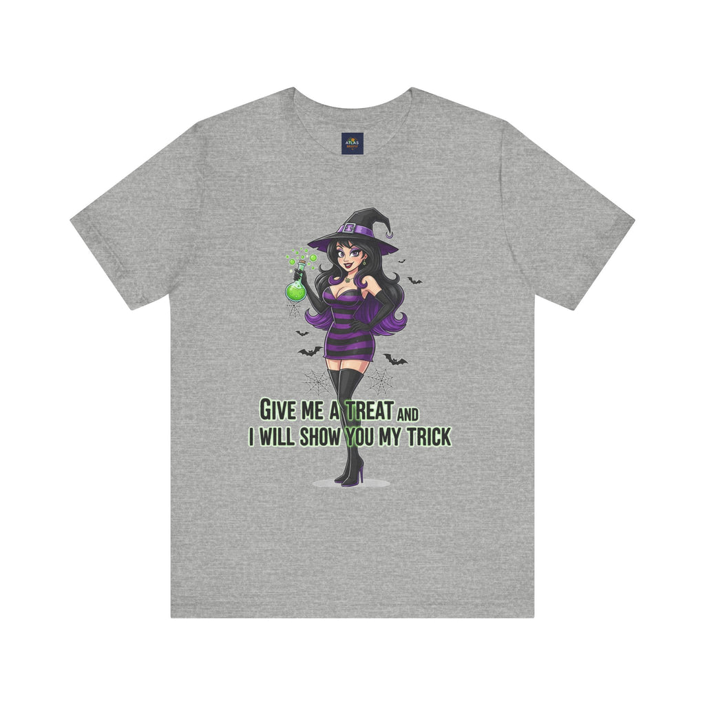 Sexy Witch Halloween T-Shirt - Flirty Witch Costume Tee | Trick or Treat Halloween Shirt - Atlas Briefly