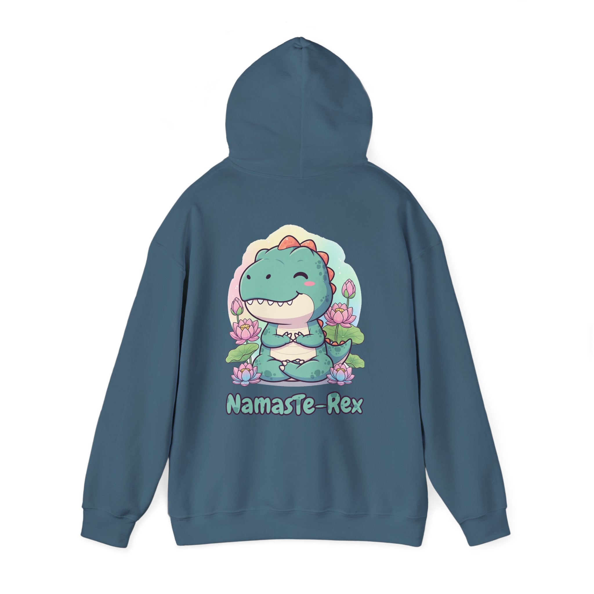 NamasTe-Rex Meditating Dinosaur Hoodie - Funny Yoga Sweatshirt | Zen T-Rex Gift - Atlas Briefly