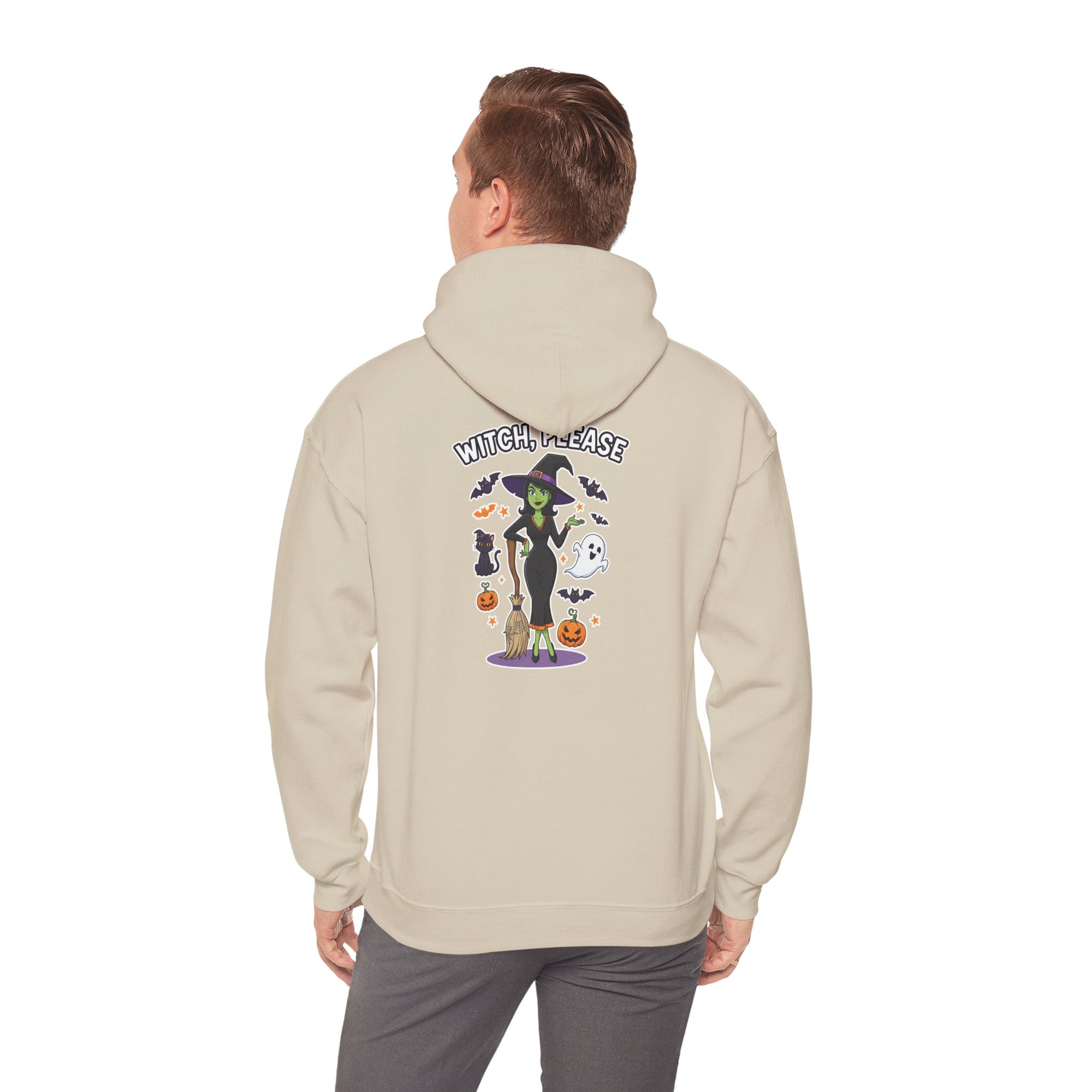 Witch Please Halloween Hoodie - Sassy Witch Sweatshirt with Pumpkin & Ghost Design | Halloween Apparel - Atlas Briefly