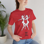 Gemini Zodiac Tee - Minimalistic Black and White Unisex Design
