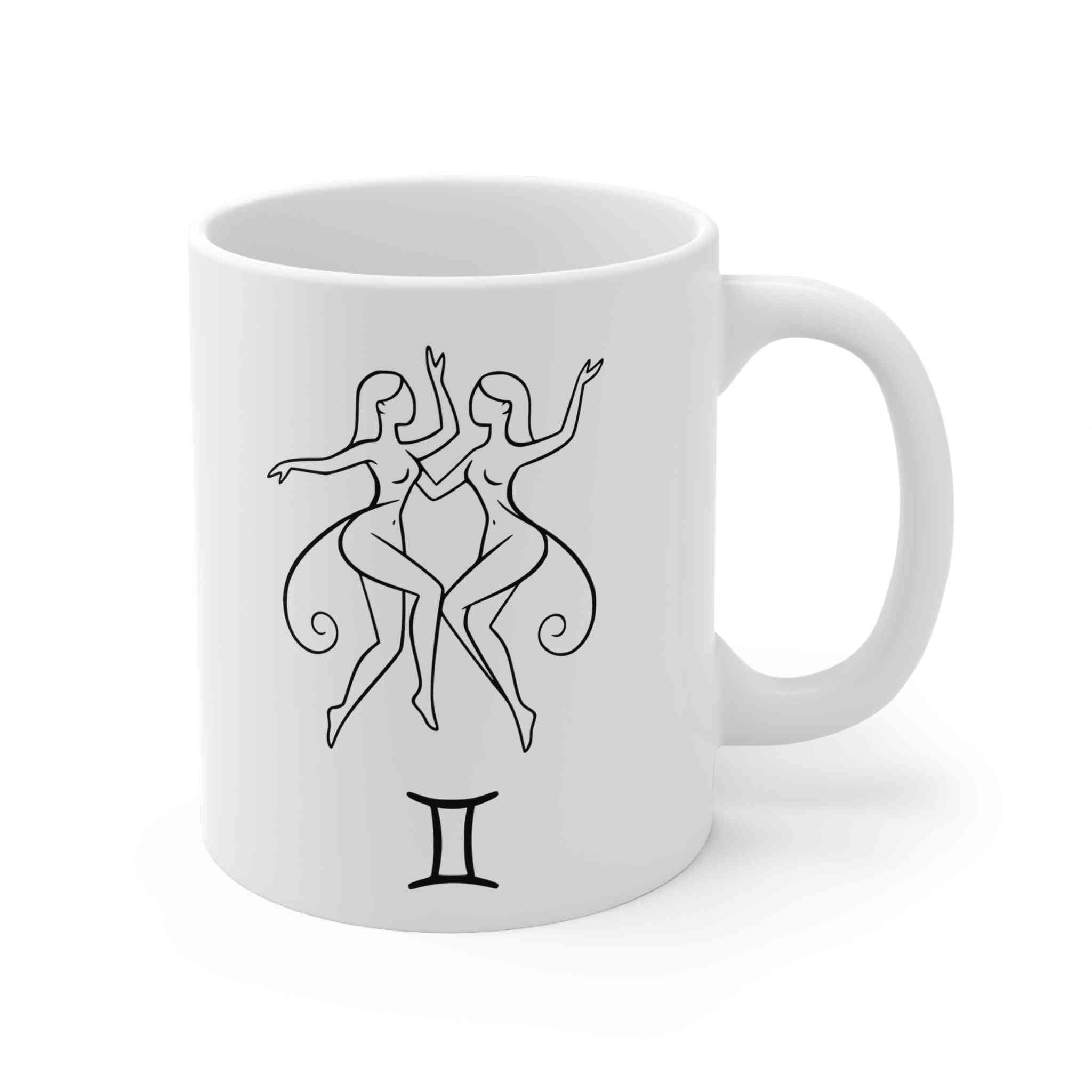 Mug Gemini Zodiac Minimalist Design 11oz Horoscope - Gemini Zodiac Mug