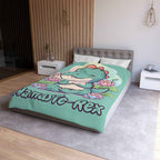 NamasTe-Rex Duvet Cover - Yoga Dinosaur Bedding for a Playful Bedroom - Atlas Briefly