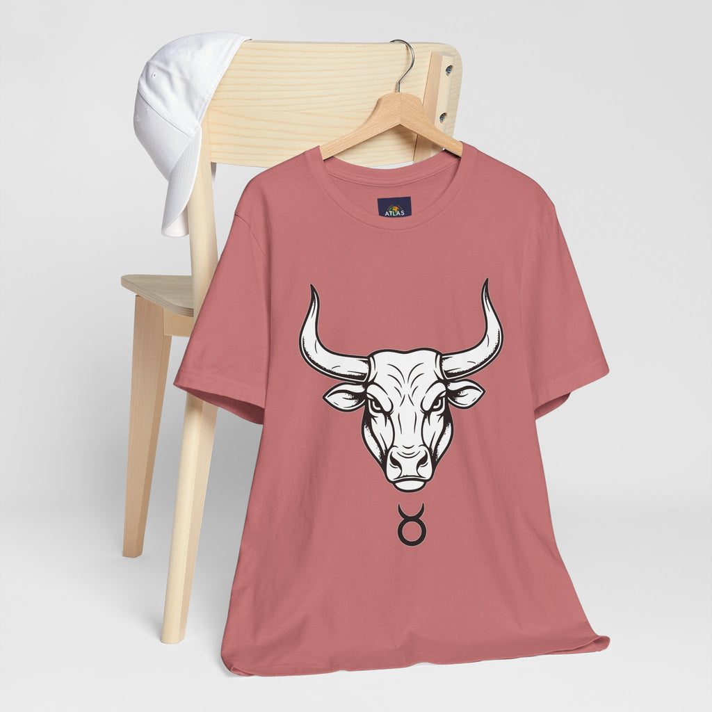Taurus Zodiac T-Shirt - Minimalist Black and White Unisex T-Shirt