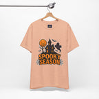 Spooky Season Halloween T-Shirt - Haunted House Ghost Bat Graphic Tee | Halloween Landscape Shirt - Atlas Briefly