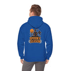 Spooky Season Halloween Hoodie - Haunted House Ghost Bat Design | Cozy Halloween Sweatshirt - Atlas Briefly