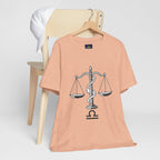 Libra Zodiac Tee - Stylish Unisex Minimalist Black and White Design