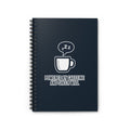 Powered by Caffeine Notebook - Humorous Coffee Notes | Minimalist Gift - US Version - Atlas Briefly