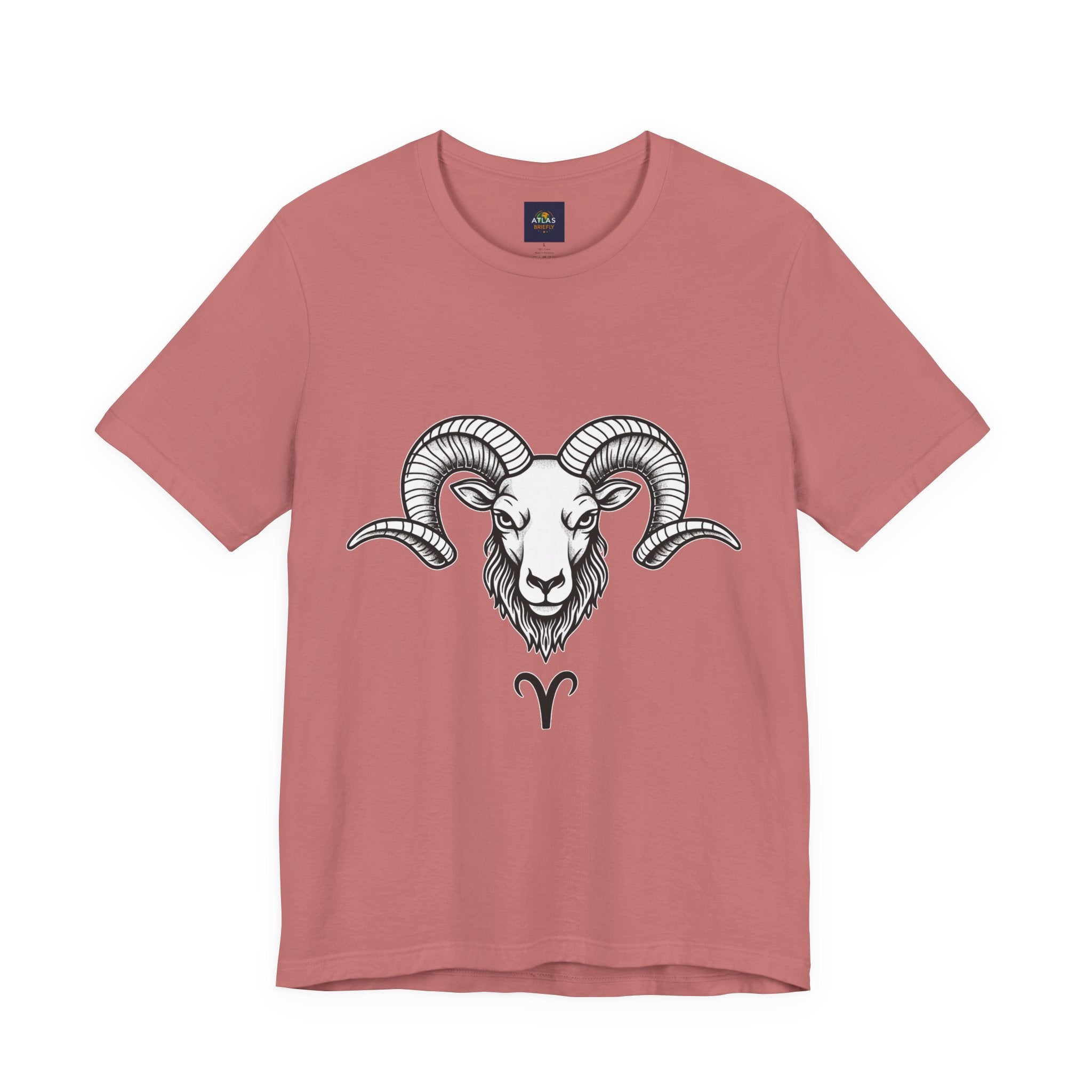 Aries Horoscope Tee - Unisex Black and White Minimal Design