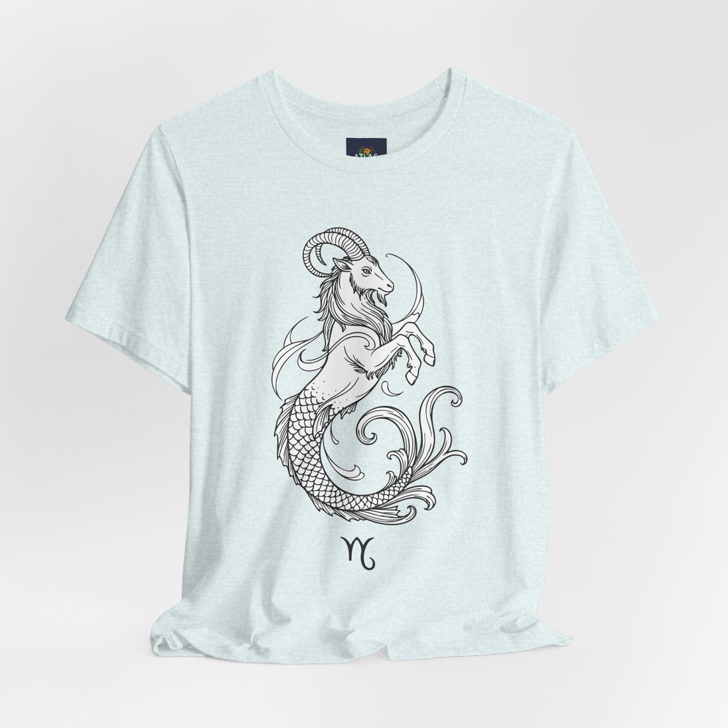 Capricorn Zodiac Tee - Unisex Minimalist Horoscope Shirt in Black and White
