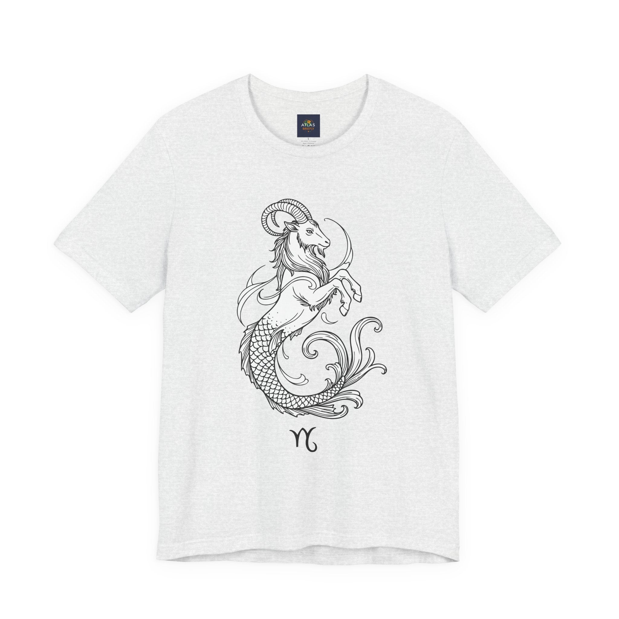 Capricorn Zodiac Tee - Unisex Minimalist Horoscope Shirt in Black and White