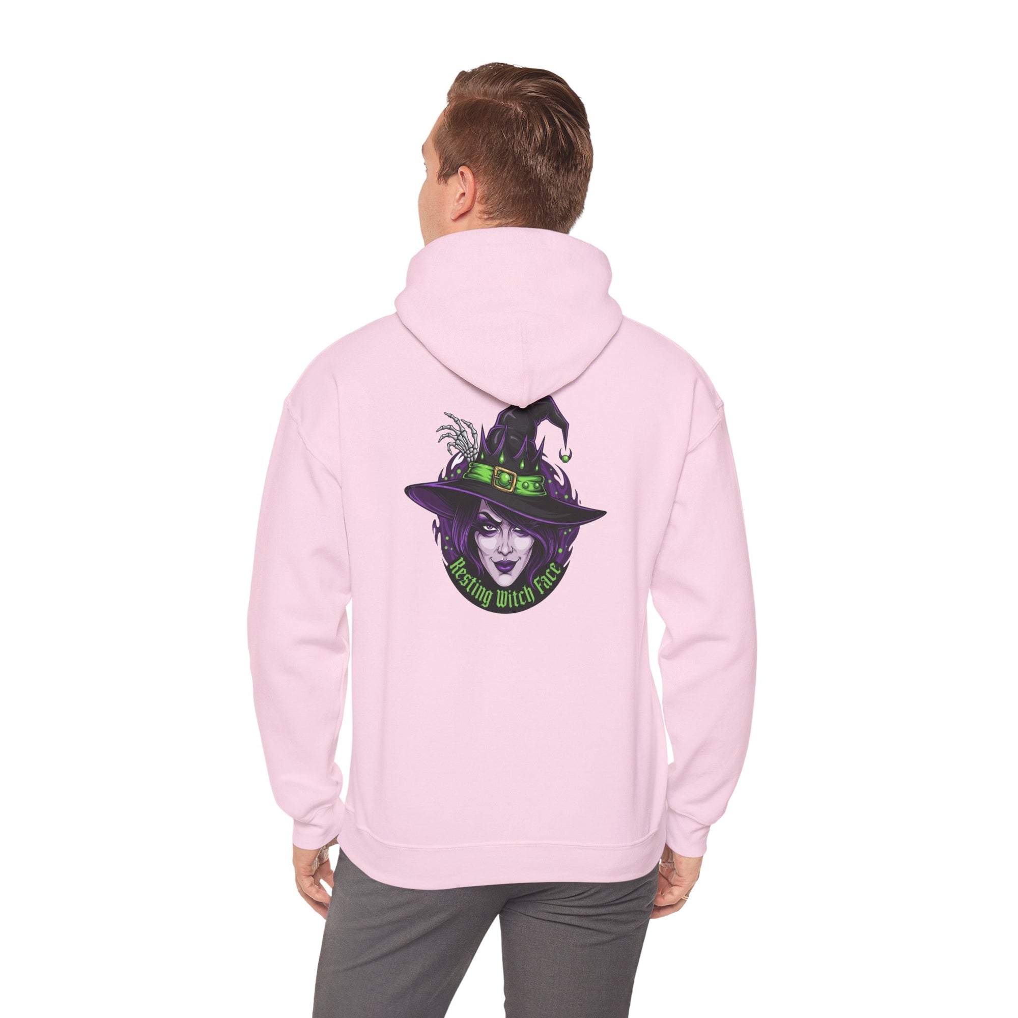 Resting Witch Face Halloween Hoodie – Funny Witch Graphic - Atlas Briefly