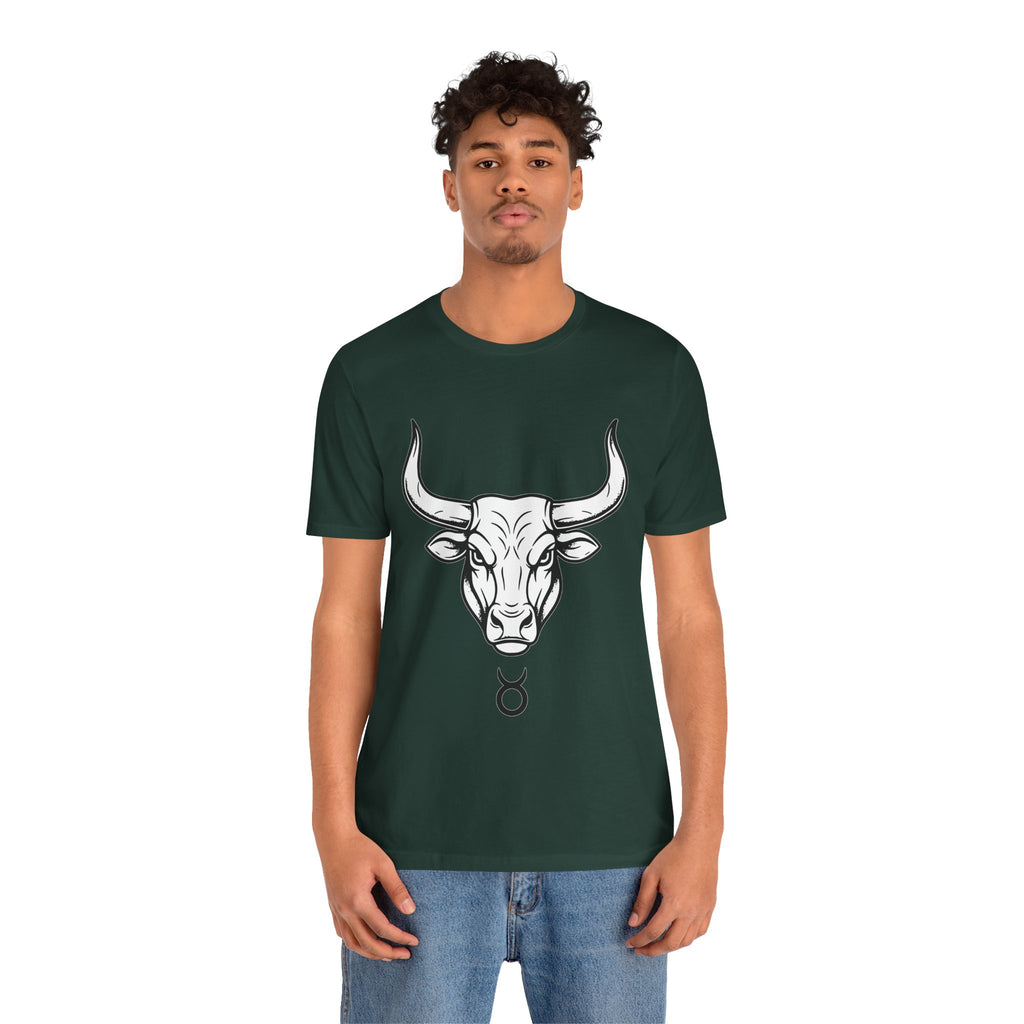 Taurus Zodiac T-Shirt - Minimalist Black and White Unisex T-Shirt
