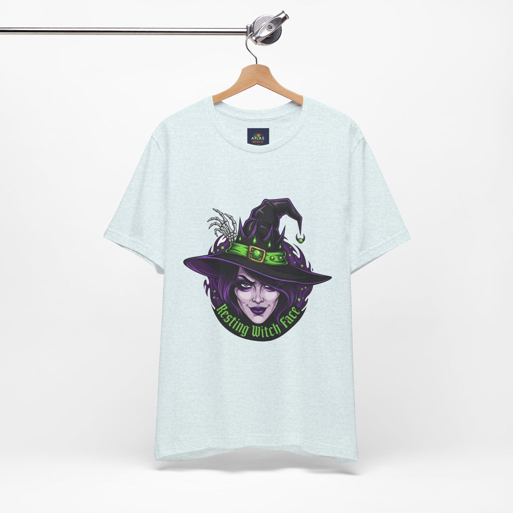 Resting Witch Face Halloween T-Shirt - Funny Witch Tee for Women & Men | Halloween Graphic Shirt - Atlas Briefly