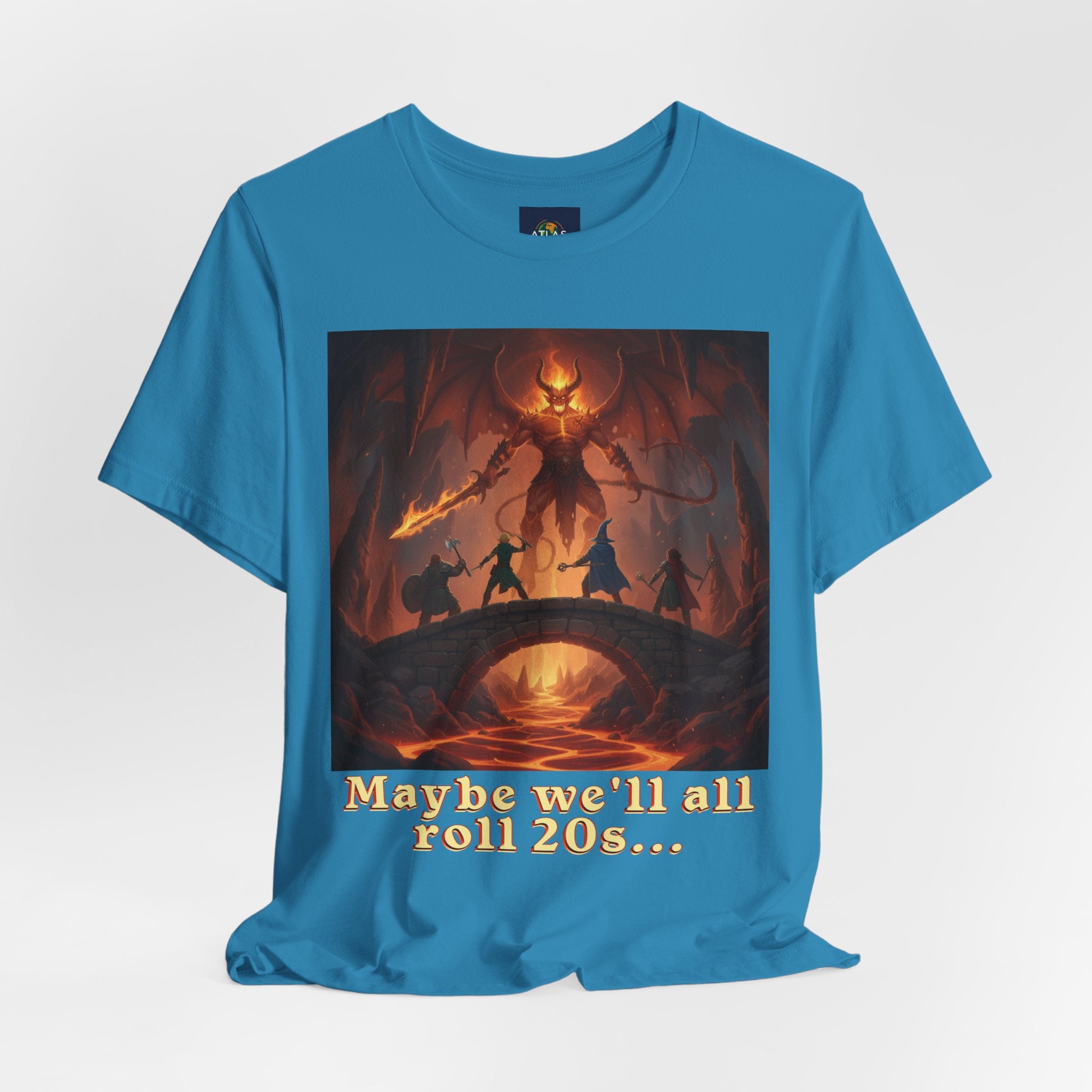 D&D Fantasy T-Shirt - Roll a Natural 20 Dungeon Master RPG Unisex Tee