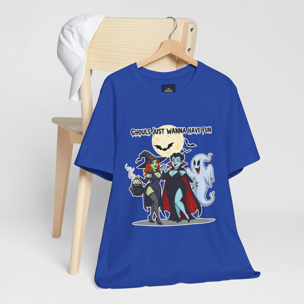 Ghouls Just Wanna Have Fun Halloween T-Shirt - Cute Witch Vampire Ghost Tee | Halloween Character Shirt - Atlas Briefly