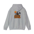 Spooky Season Halloween Hoodie - Haunted House Ghost Bat Design | Cozy Halloween Sweatshirt - Atlas Briefly
