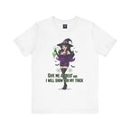 Sexy Witch Halloween T-Shirt - Flirty Witch Costume Tee | Trick or Treat Halloween Shirt - Atlas Briefly