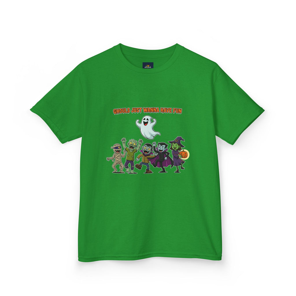 Ghouls Just Wanna Have Fun Kids Halloween T-Shirt | Funny Ghost Mummy Zombie Vampire Witch Shirt for Boys & Girls Trick or Treat Tee - Atlas Briefly