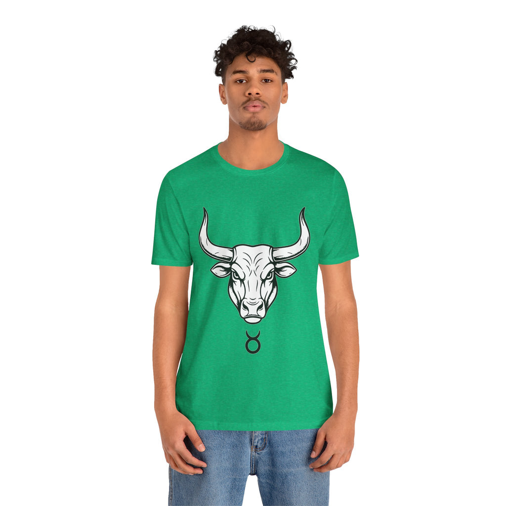 Taurus Zodiac T-Shirt - Minimalist Black and White Unisex T-Shirt