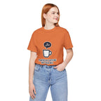 Powered by Caffeine T-Shirt - Funny Coffee Tee for Coffee Lovers - Atlas Briefly
