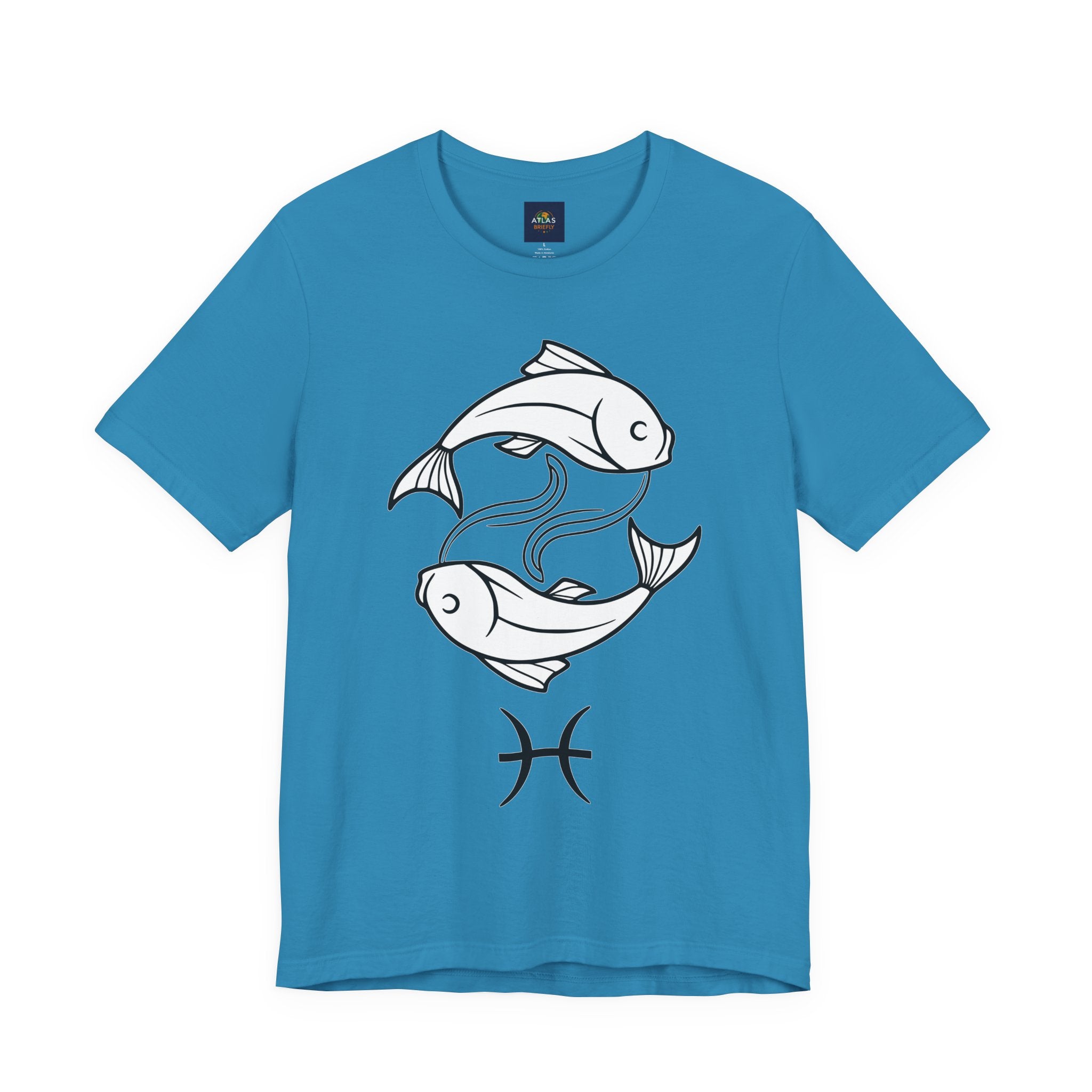 Pisces Zodiac T-shirt - Minimalist Black and White Unisex Tee