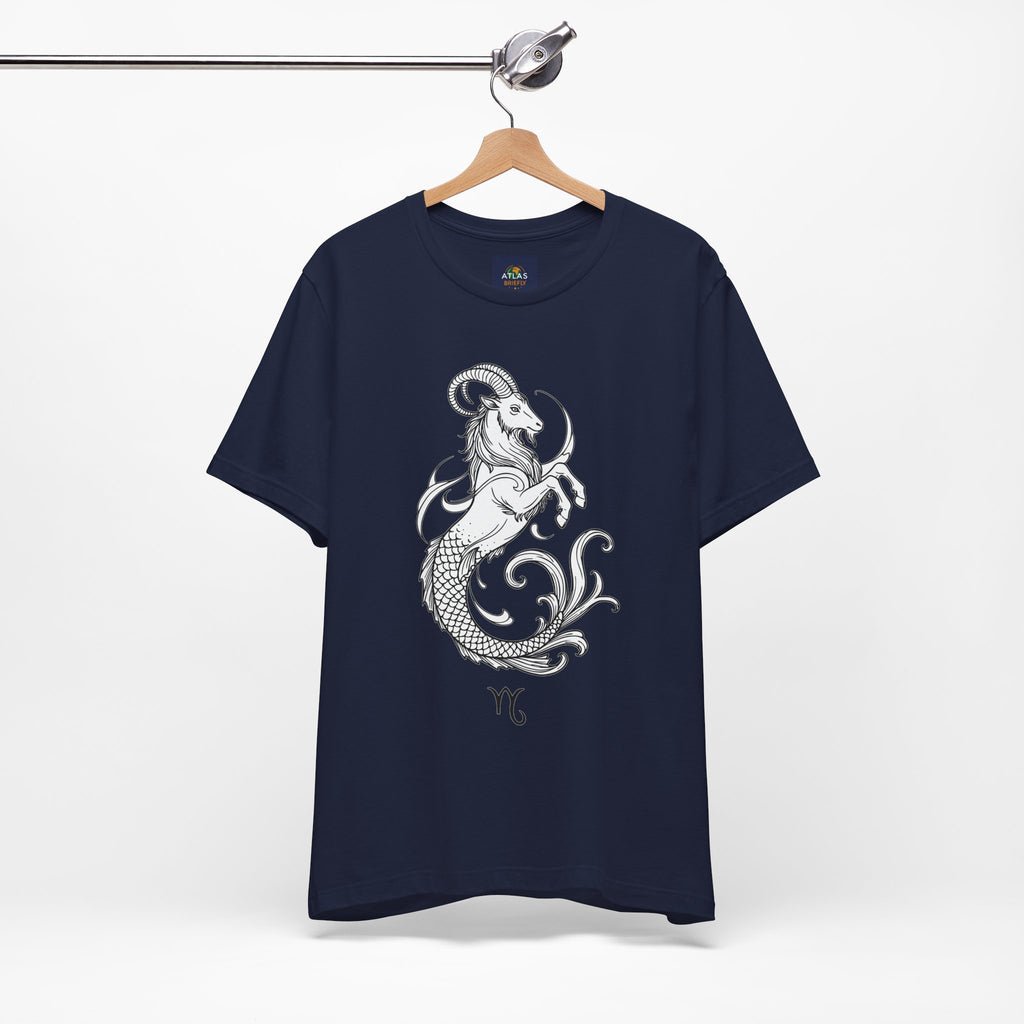 Capricorn Zodiac Tee - Unisex Minimalist Horoscope Shirt in Black and White