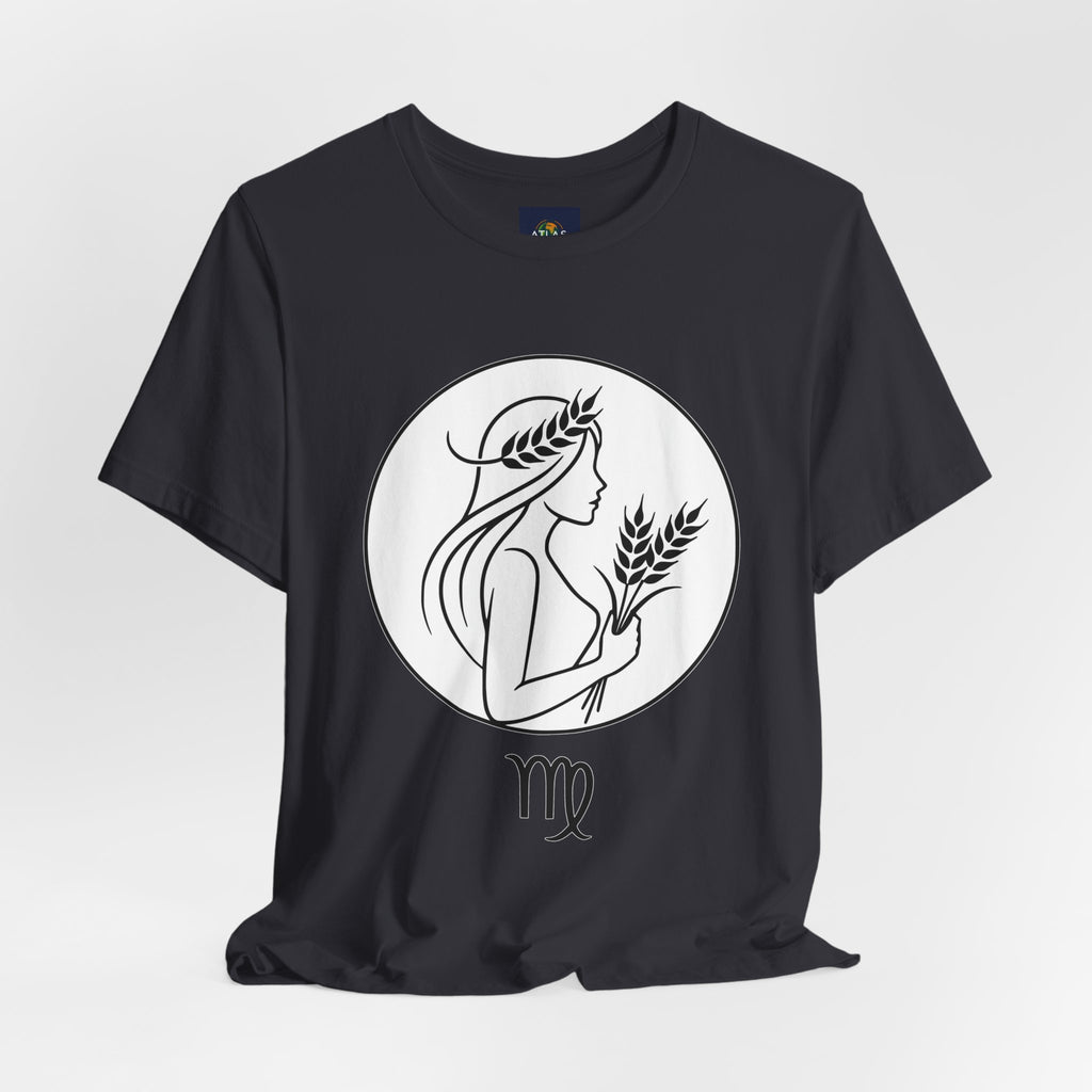 Virgo Zodiac Tee - Minimalist Black and White Unisex T-Shirt