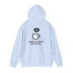 Powered by Caffeine and Sheer Will Hoodie - Funny Coffee Lover Sweatshirt | Minimalist Humor Gift - Atlas Briefly