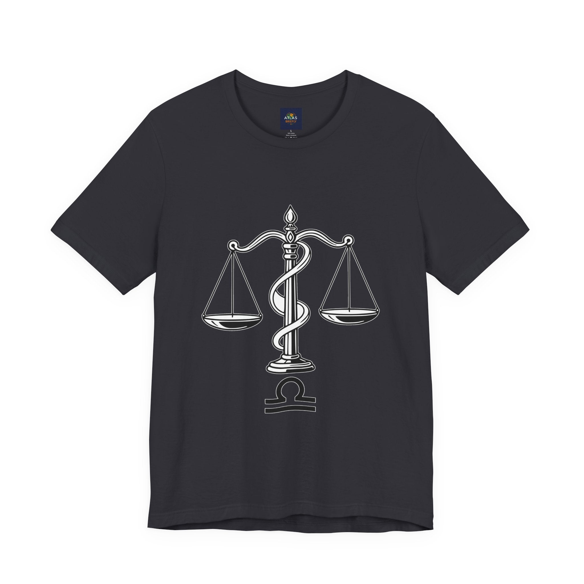 Libra Zodiac Tee - Stylish Unisex Minimalist Black and White Design