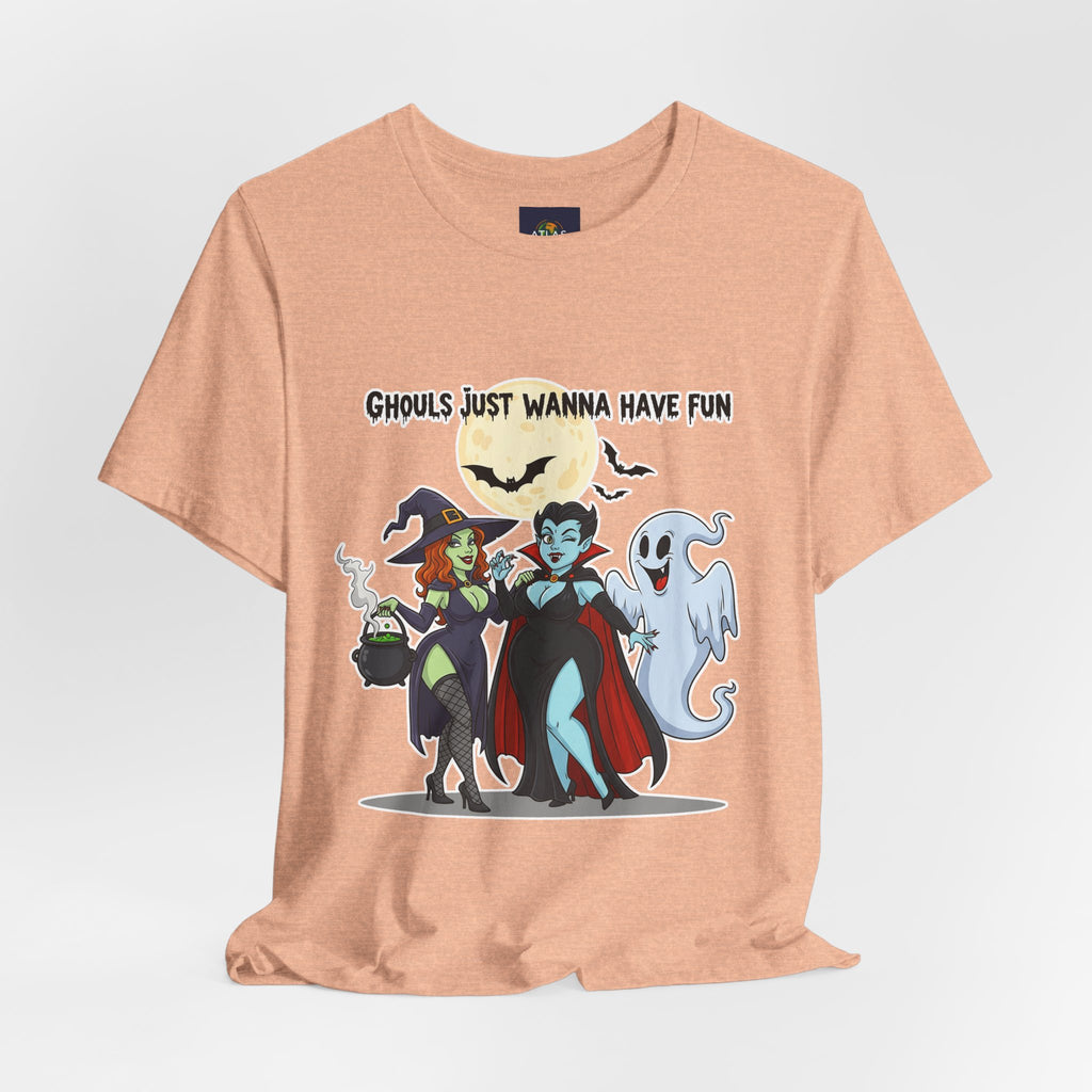 Ghouls Just Wanna Have Fun Halloween T-Shirt - Cute Witch Vampire Ghost Tee | Halloween Character Shirt - Atlas Briefly