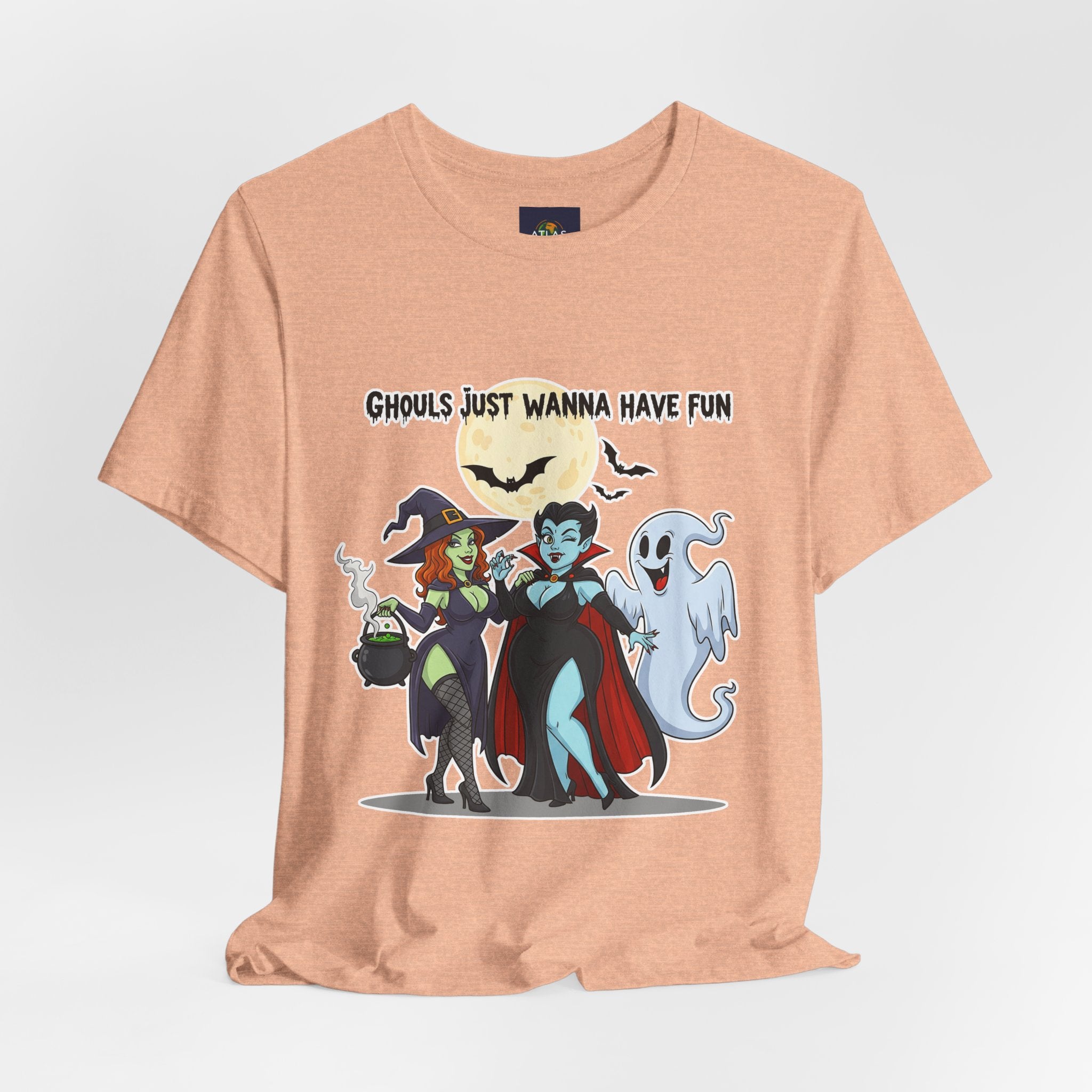 Ghouls Just Wanna Have Fun Halloween T-Shirt - Cute Witch Vampire Ghost Tee | Halloween Character Shirt - Atlas Briefly
