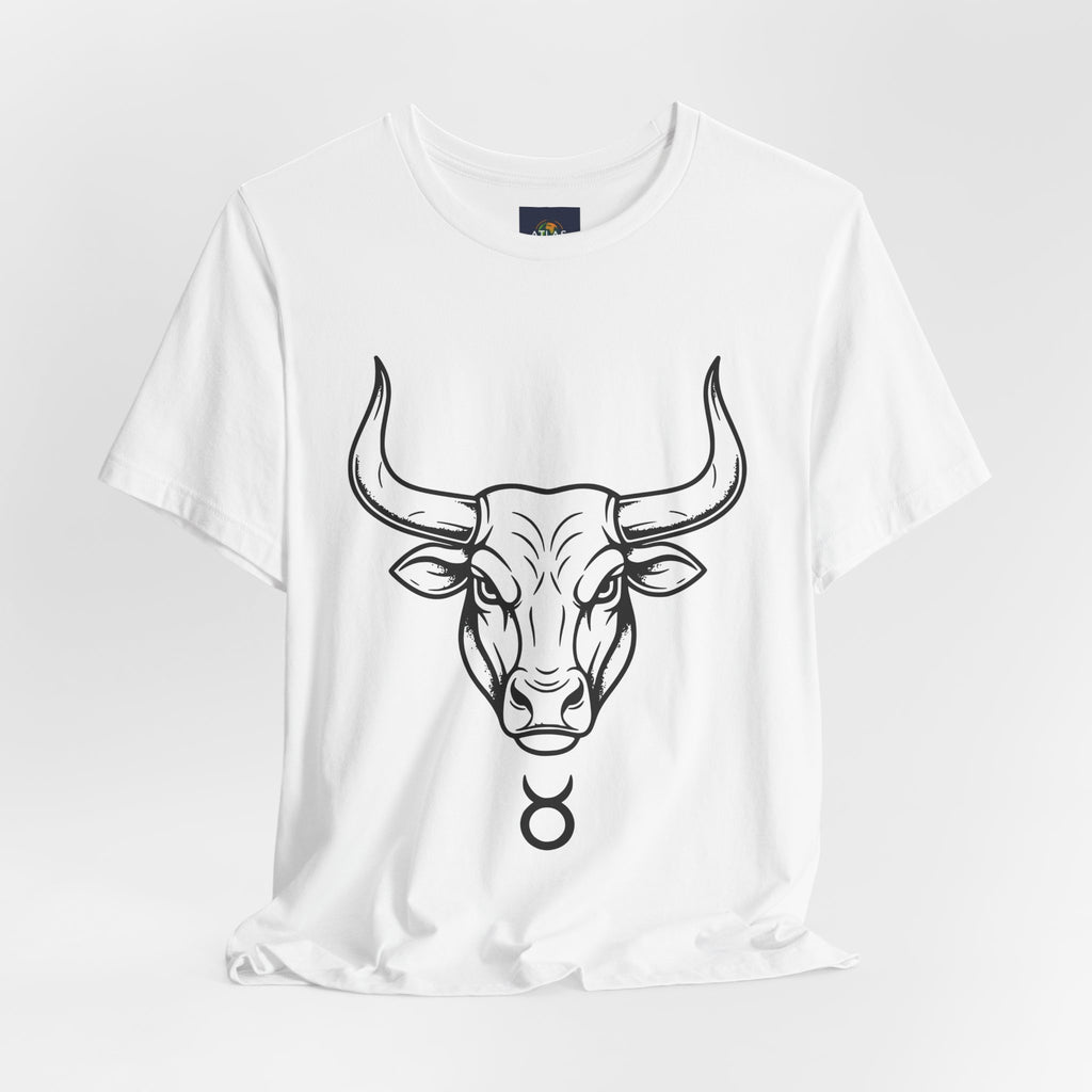 Taurus Zodiac T-Shirt - Minimalist Black and White Unisex T-Shirt
