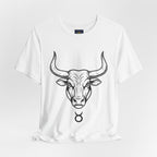 Taurus Zodiac T-Shirt - Minimalist Black and White Unisex T-Shirt