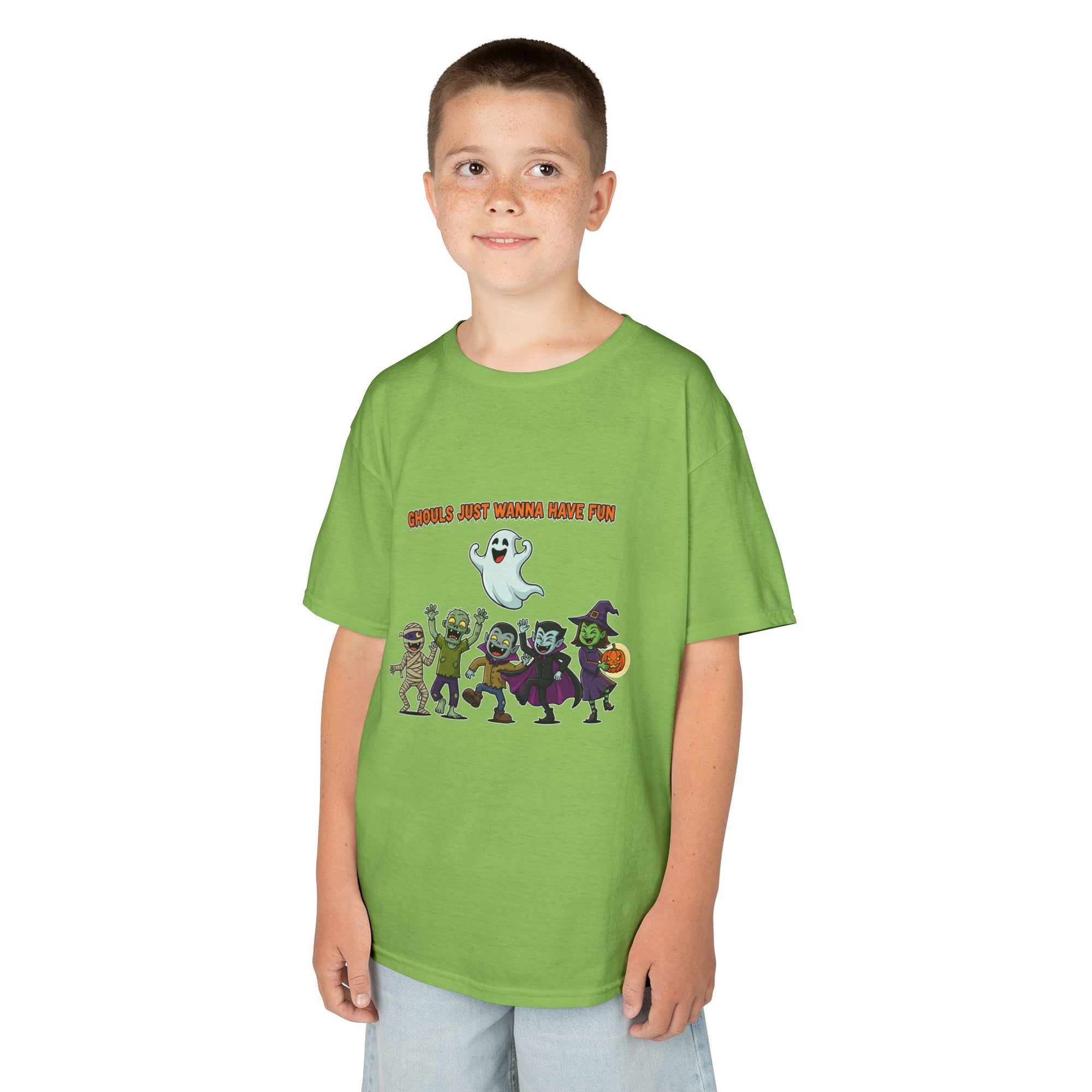 Ghouls Just Wanna Have Fun Kids Halloween T-Shirt | Funny Ghost Mummy Zombie Vampire Witch Shirt for Boys & Girls Trick or Treat Tee - Atlas Briefly