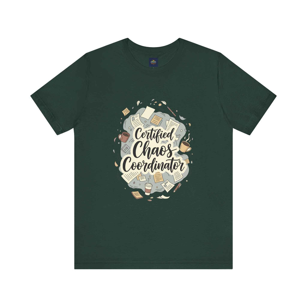 Certified Chaos Coordinator T-Shirt - Funny Mom Teacher Gift | Organized Chaos Tee for Stress-Free Life - Atlas Briefly