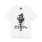 Sexy Witch Halloween T-Shirt - Flirty Witch Costume Tee | Trick or Treat Halloween Shirt - Atlas Briefly